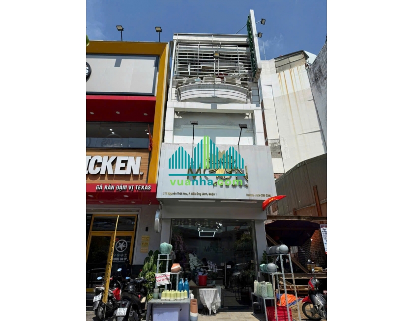 Bán Nhà Mặt Tiền 117 Nguyễn Thái Học, P. Cầu Ông Lãnh – Quận 1 – HĐT 65 Triệu/Tháng