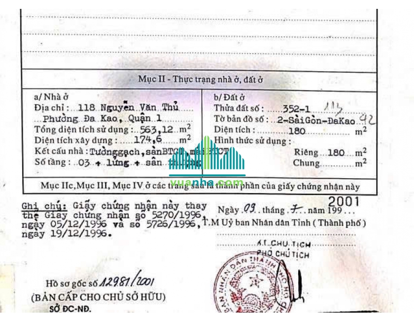 Bán Nhà Mặt Tiền 118 Nguyễn Văn Thủ, P. Đa Kao – Quận 1 – DT 5.1x38m, Giá 75 tỉ