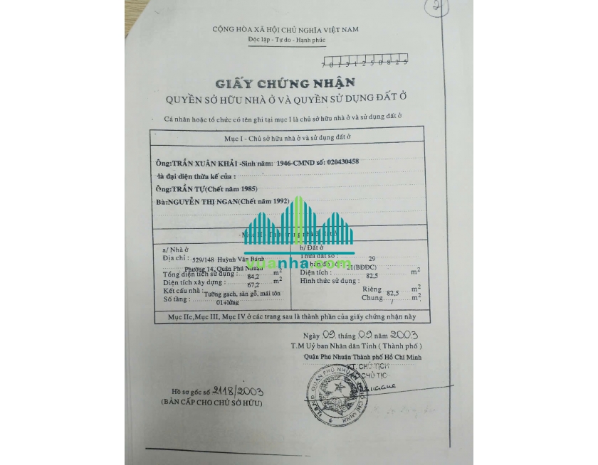 Bán Nhà 1220 Trường Sa, P13, Quận Phú Nhuận (TP.HCM) – Giá 26,5 tỷ HĐT 39Tr 