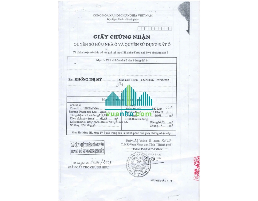 Bán Khách Sạn 8 Tầng – 198 Bùi Viện, P. Phạm Ngũ Lão, Q.1 – 22 Phòng, HĐT 7.000 USD/tháng