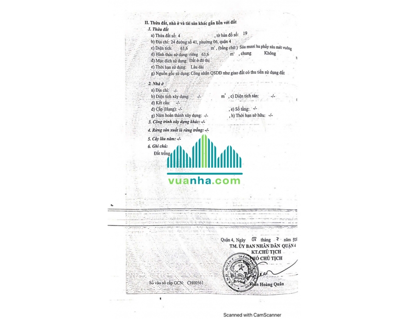 Bán Nhà Mặt Tiền 22–24 Đường Số 41, P.6 – Quận 4 – DT 8.5x15.2m, Giá 65 tỉ  