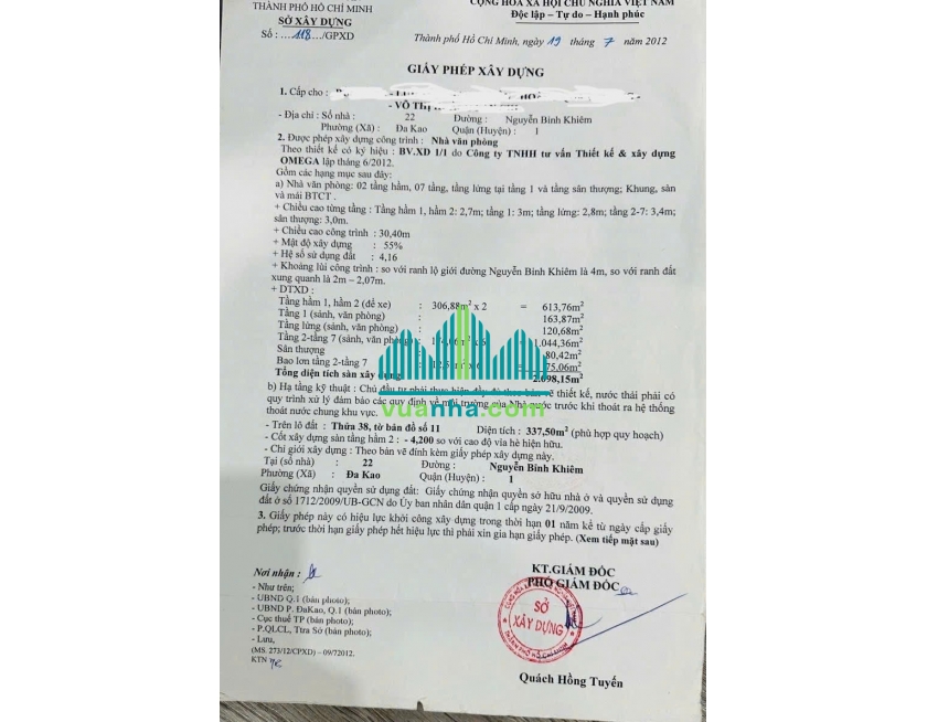 Bán Tòa Nhà 22 Nguyễn Bỉnh Khiêm, P. Đa Kao, Quận 1 – DT 13X27M, Giá 420 Tỷ