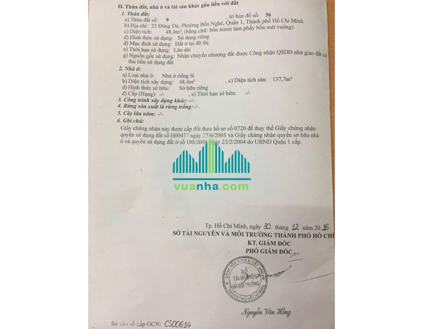 Bán Nhà Mặt Tiền 23 Đông Du, P. Bến Nghé – Quận 1 – DT 3.9X12.4, Giá 75 tỷ