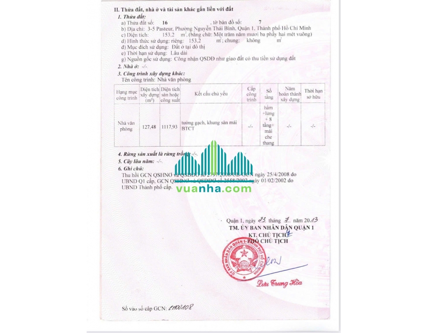 Bán Tòa Nhà 3–5 Pasteur, P. Nguyễn Thái Bình, Quận 1 – DT 8×20m, Giá 250 Tỷ