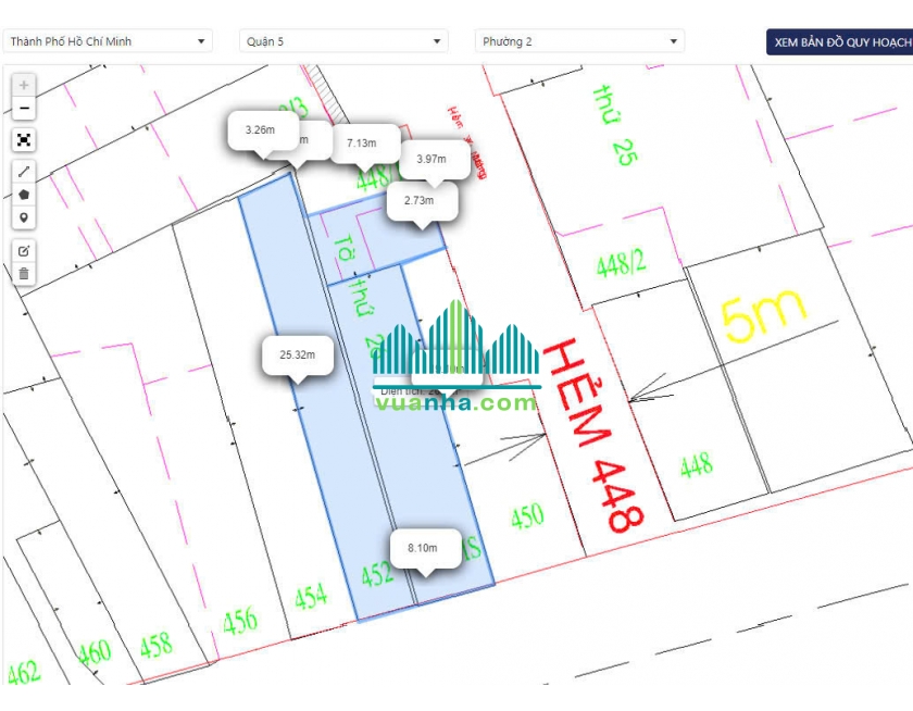 Bán 2 Căn Liền Kề 450A-452 Mặt Tiền Trần Hưng Đạo – Quận 5 – DT Gần 186m², HĐT 8000USD