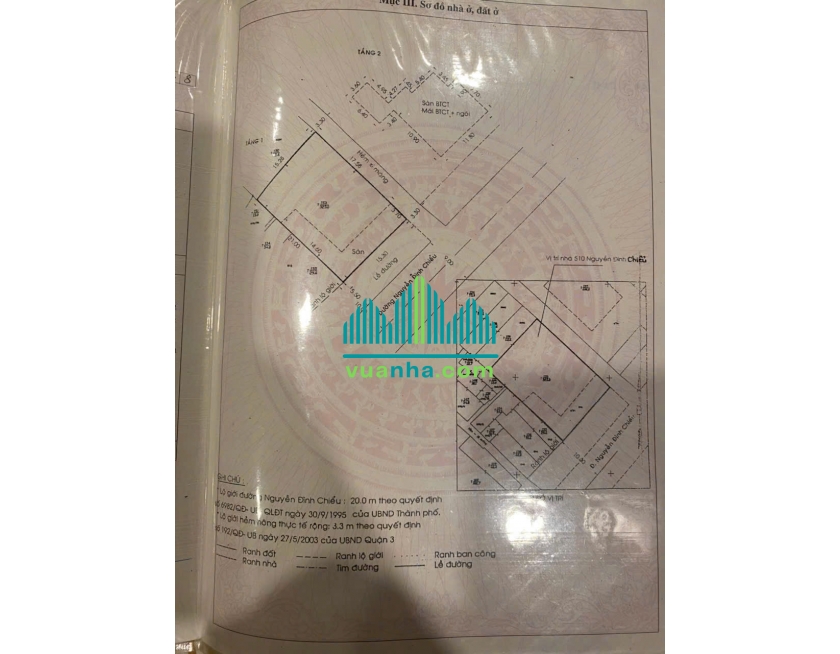 Bán Nhà Mặt Tiền 510 Nguyễn Đình Chiểu, P.4 – Quận 3 – DT 15.3x21m, Giá 250 tỉ