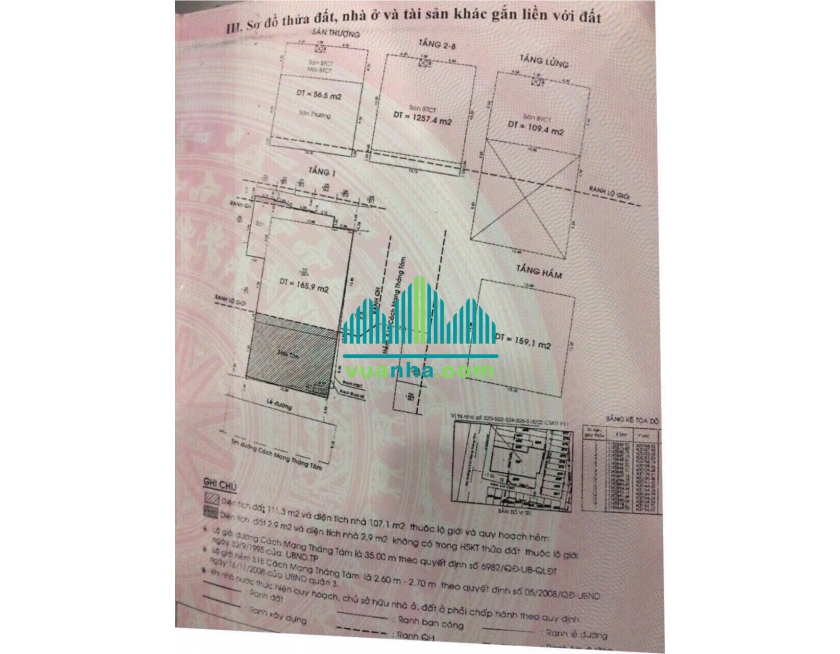 Bán Tòa Nhà 10 Tầng + Hầm – 520-522-524-526 Cách Mạng Tháng 8, Quận 3 – Diện tích 12×26m
