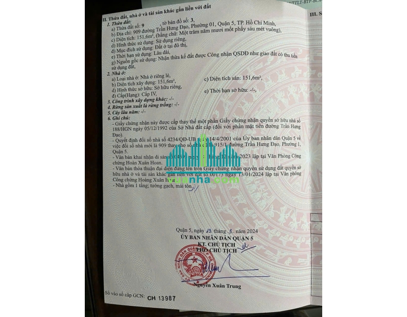 Bán Nhà Mặt Tiền 909 Trần Hưng Đạo – Quận 5 – Khuôn Đất Lớn, Vị Trí Đắc Địa – Giá 95 Tỷ