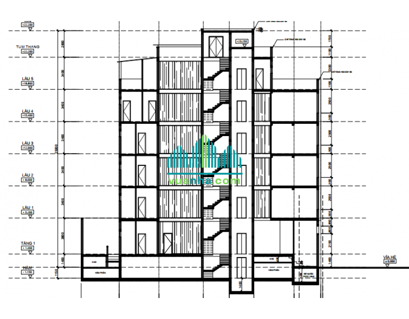 Bán tòa 57-57A Hồ Hảo Hớn, Quận 1, DT: 7.9x26, hầm, 6 lầu, ST